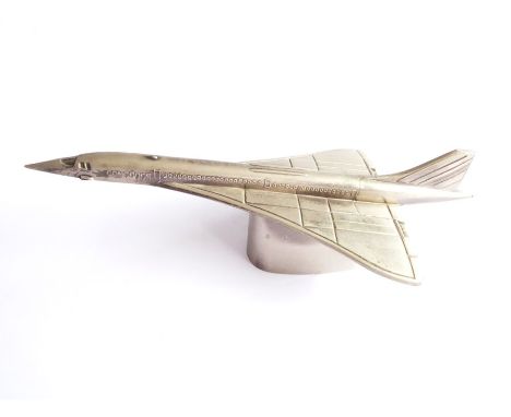 An Air France Concorde table lighter (22cm wide and 7cm high) 