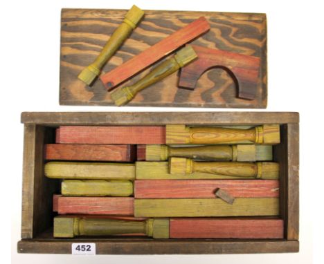 A vintage wooden construction toy, box size 46 x 23 x 23cm.