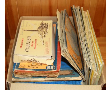 A quantity of vintage road maps.