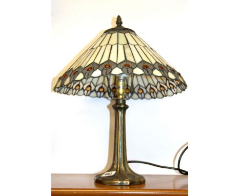 A Tiffany style table lamp, H. 45cm.