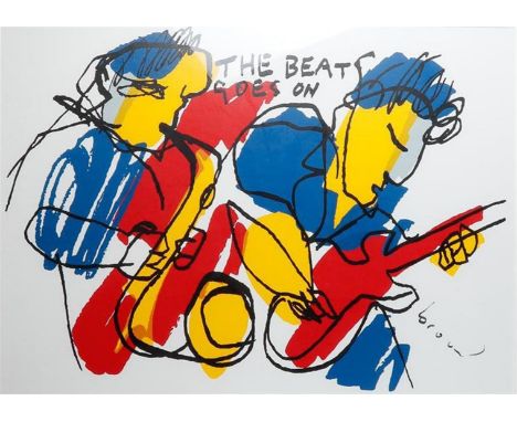 Herman Brood (Zwolle 1946 - 2001 Amsterdam), And the Beat goes on, signed, and annotated with title (in the print), silkscree