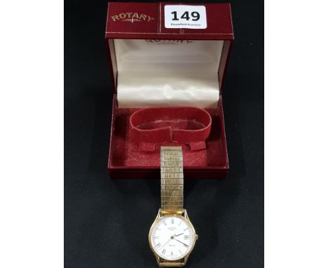 GENTS GOLD TONE ROTARY WATCH 