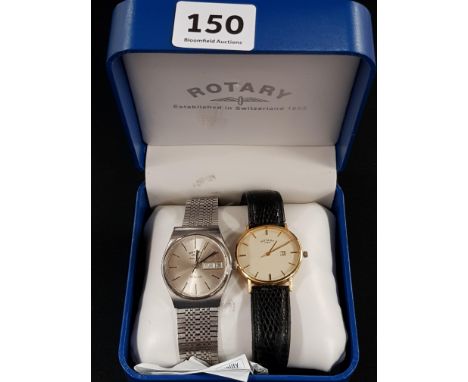 2 VINTAGE GENTS ROTARY WATCHES 