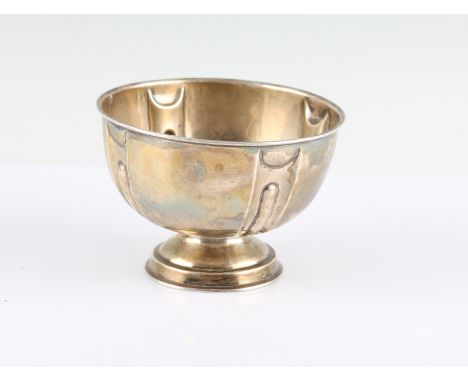 A Victorian silver bowl, with repousse design, hallmarked London 1901, with makers mark C.B, base engraved Streeter &amp; Co 