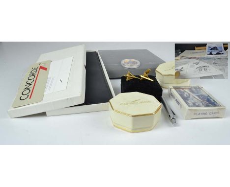 Concorde Aviation Interest - British Airways news, Concorde special edition 2003, five copies; Concorde gilt metal cufflinks;