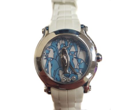 Ladies` Limited Edition Chopard, Animal World Penguin watch, limited to 150 pieces, circular penguin design dial with hands m