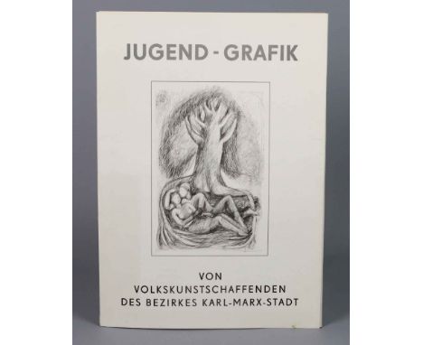 Jugend-Grafik Mappe von volkskunstschaffenden des Bezirkes Karl-Marx-Stadt, 13 Blätter nach Arbeiten sächsicher Künstler Regi