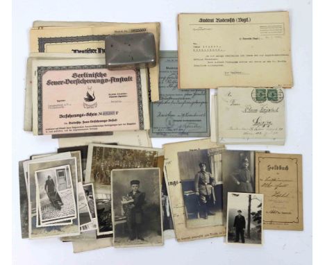 Familien Foto- und Dokumenten-Nachlass ungezähltes Konvolut der Familie Zöphel in Röthenbach/Sachsen, dabei von der Königl. S