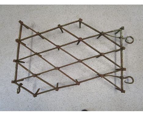 A vintage iron harrow