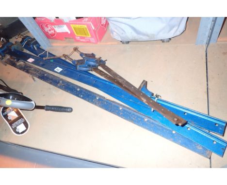 Three 4ft and two 2ft sash clamps 