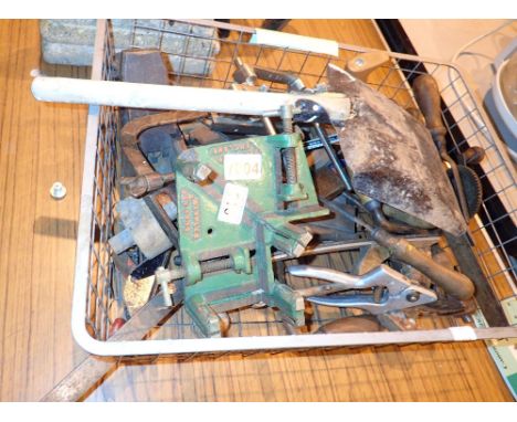 Box of mixed woodworking tools 