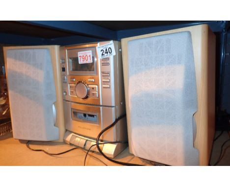 Sanyo cd and tape hifi system CONDITION REPORT: All electrical items in this lot have been PAT tested for safety and have pas