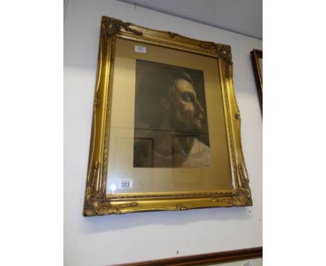 A 19th century watercolour portrait by John Frederick Tayler, 1802-1889, image 36 x25cm frame 60 x 50cm