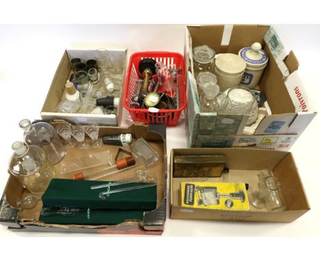 Various Chemical Related Glassware including assorted flasks, storage jars, measures and others (varying ages) together with 