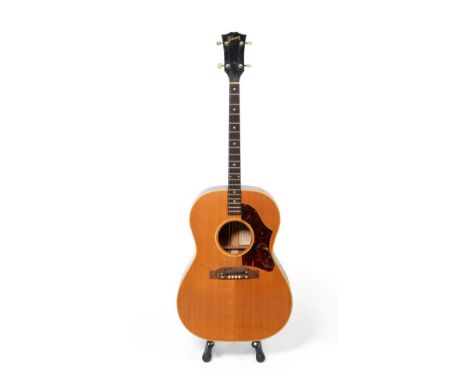 Gibson Tenor Guitar TG-25-N no.109293, with rosewood fingerboard, mahogany sides and back, decorative dot pearls to fingerboa