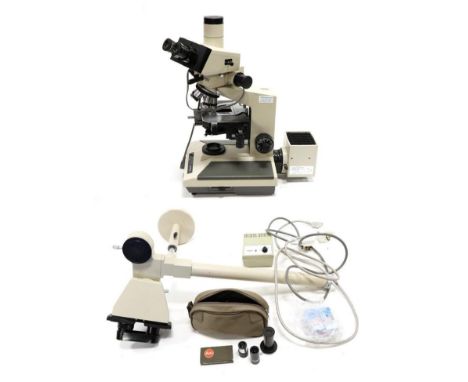 Olympus BH2 Research Binocular Microscope with five lens turret, with accessories and instruction manual