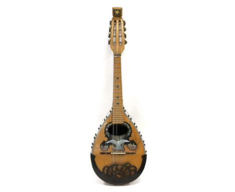 Alfredo Albertini Bowlback Mandolin in rosewood, has decorative mother of pearl and celluloid on belly, maple fingerboard, de