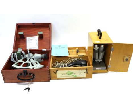 Carl Zeiss Jena Sextant no.890763, in original case with booklet; Taiyuan MOD TP1 Stereo Microscope (cased) and a Walker's Kn