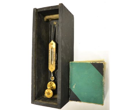 Short & Mason Anemometer no.5340 in leather case with leaflet; together with a Horsfall's Inclinometer (2)