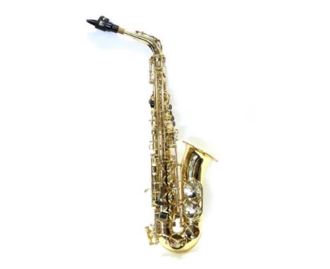 Alto Saxophone Trevor James 'The Horn' Revolution II in lacquer with black faux mother of pearl, cased with accessories