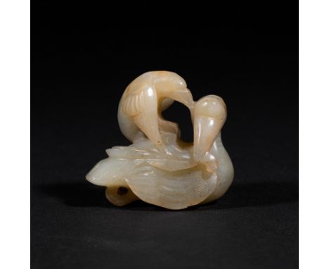 Haidong Green hunting Goose by Hetianyu in the Jin DynastyW：4cmH：4cmWeight：46g