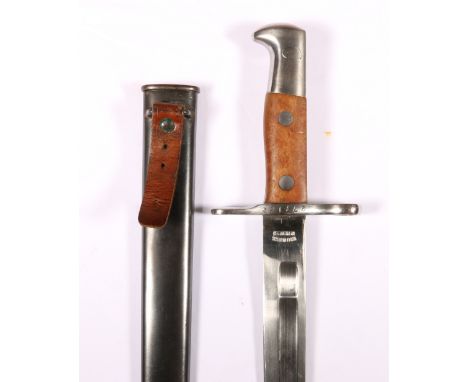 Switzerland knife bayonet pattern 11 (Ordonnanz 1911) the fullered blade with transverse ridge coming to a spear point with r