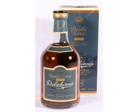 DALWHINNIE the distillers edition 15 year old double matured Highland single malt scotch whisky distilled 1988 and bottled 20