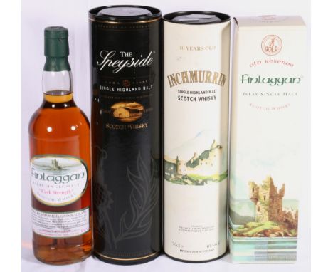 INCHMURRIN 10 year old Highland single malt scotch whisky 70cl 40% vol with tube, THE SPEYSIDE 8 year old Highland single mal