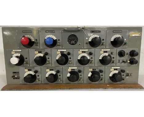 An original BBC used panel board from a 'Type B' broadcasting console. As per info tag affixed to item this console was used 