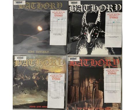 BATHORY - UK (RELEASE) LPs (UNDER ONE FLAG). Cracking selection of the first 4 x studio LPs from Swedish Black Metal icons Ba