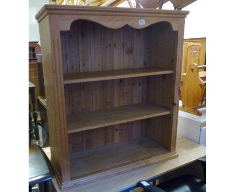 PINE BOOKCASE. Pine two shelf bookcase  91x102cm 