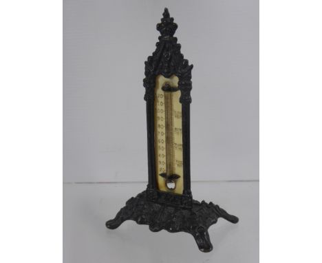 A Victorian Ivory Desk Barometer, approx 16 cms h