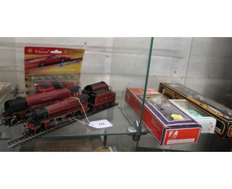 Ho Gauge Mainline Scots Guardsman, Lima LMS 0-6-0 Shunting Locomotive 7120, both boxed, two LMS Locomotives, Hot Wheels Ferra