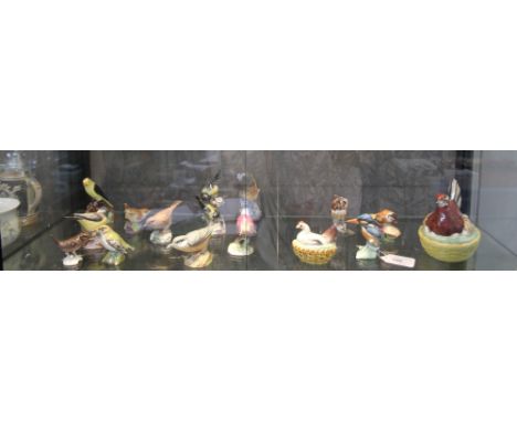 Royal Worcester, Beswick, Denton, Royal Adderley, and Goebel ceramic bird figures (26) 