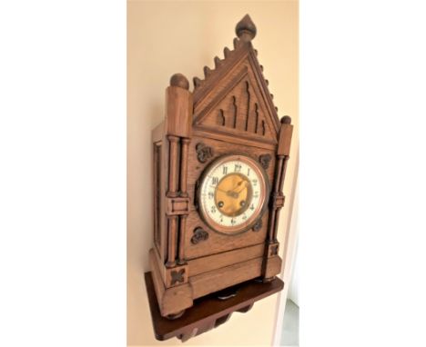 A Gothic Bracket Clock. Late 19th century 