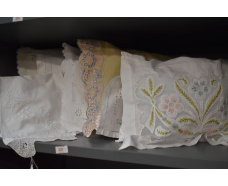 Ten beautiful vintage nightdress/ hosiery cases, some having embroidery, crotchet and lace work and other techniques. Superb 