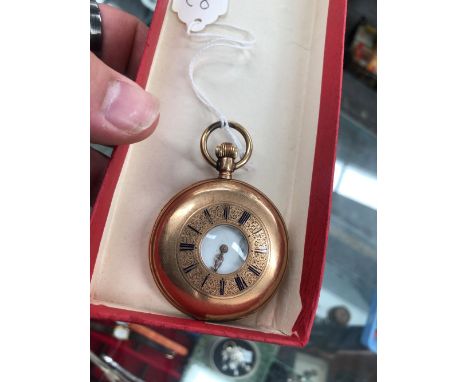 A HALF HUNTER POCKET WATCH, UNHALLMARKED STAMPED C585. ANCAE, 15 RUBIES, BALANCIER, CHRONOMETRE, SPIRAL, BREGUET, NO. 60047.