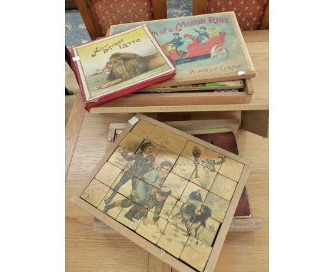 VINTAGE GAMES AND PUZZLES TO INCLUDE ALL THE FUN OF A MOTOR RIDE AND OTHERS. 