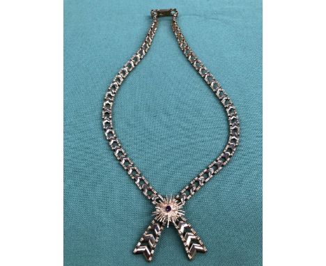 A 9ct HALLMARKED VINTAGE NECKLACE WEIGHT 22.8grms.