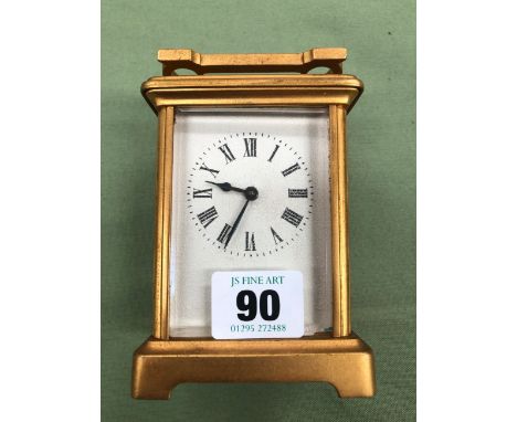A SWISS SMALL CARRIAGE CLOCK