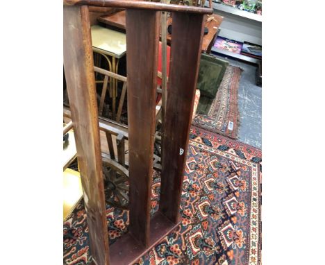 A VINTAGE PINE RUSTIC THREE TIER WALL SHELF