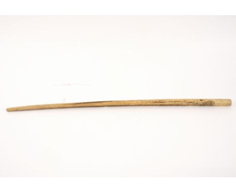 An early Georgian whalebone walking stick of plain form Condition Report: This lot contains an element of pre-1947 ivory or o