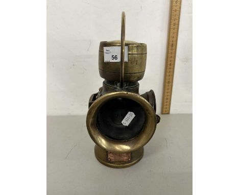 A Lucas King of the Road brass lantern