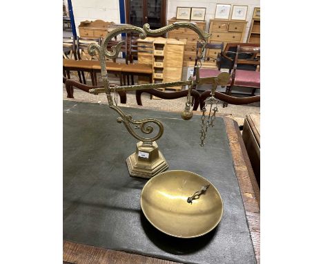 Vintage brass balance scales