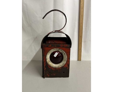 Vintage railway warning light
