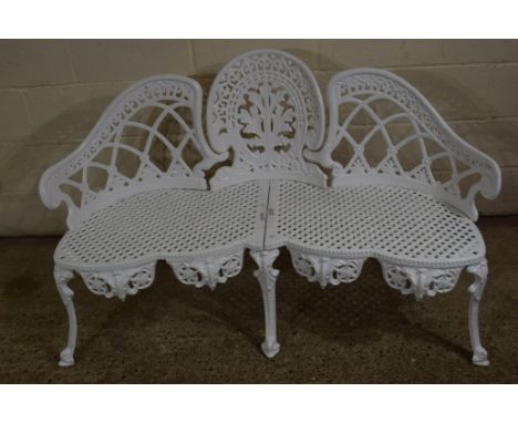 CAST METAL PAINTED GARDEN BENCH