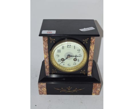 SLATE CLOCK WITH INLAID SLATE BORDERS
