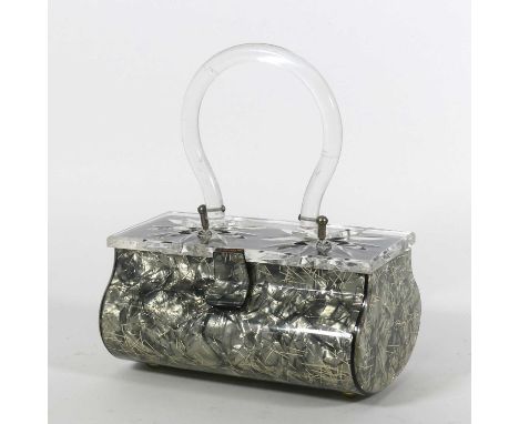 A 1950s lady's lucite handbag, by Gilli of New YorkHinge is loose, otherwise no apparent damage.