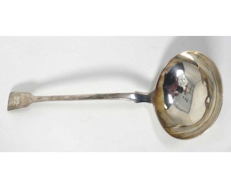 A William IV silver ladle in the Fiddle pattern, Mary Chawner, London 1835, length 34cm, 7.2ozt