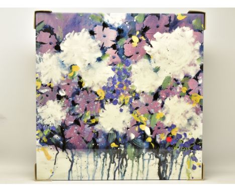 DANIELLE O'CONNOR AKIYAMA (CANADIAN 1957) 'POSTERITY III' a signed limited edition box canvas print of blossoms, 64/195, with